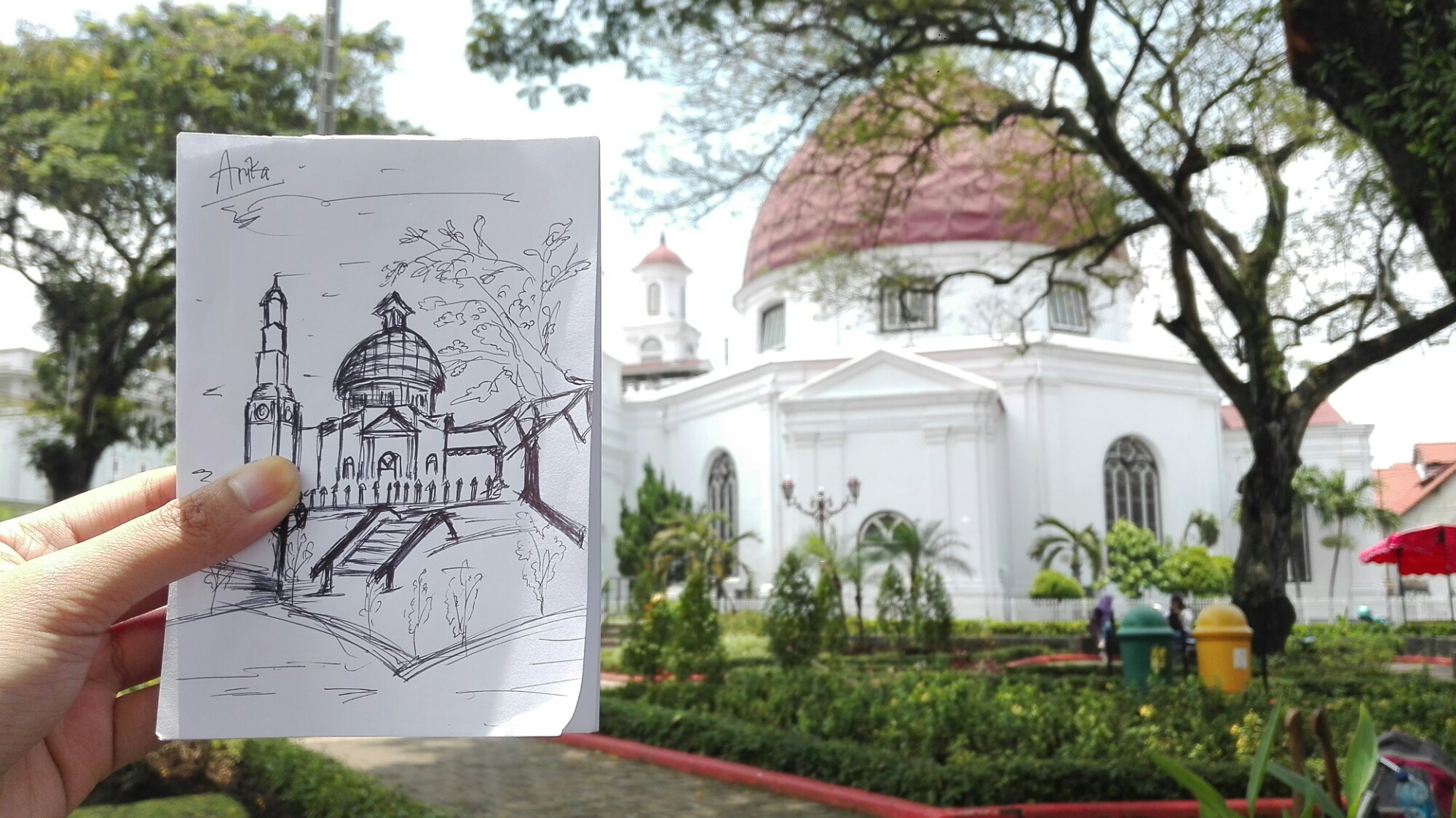 First Sketchwalk Di Kota Lama Semarang Arika Khoiriya